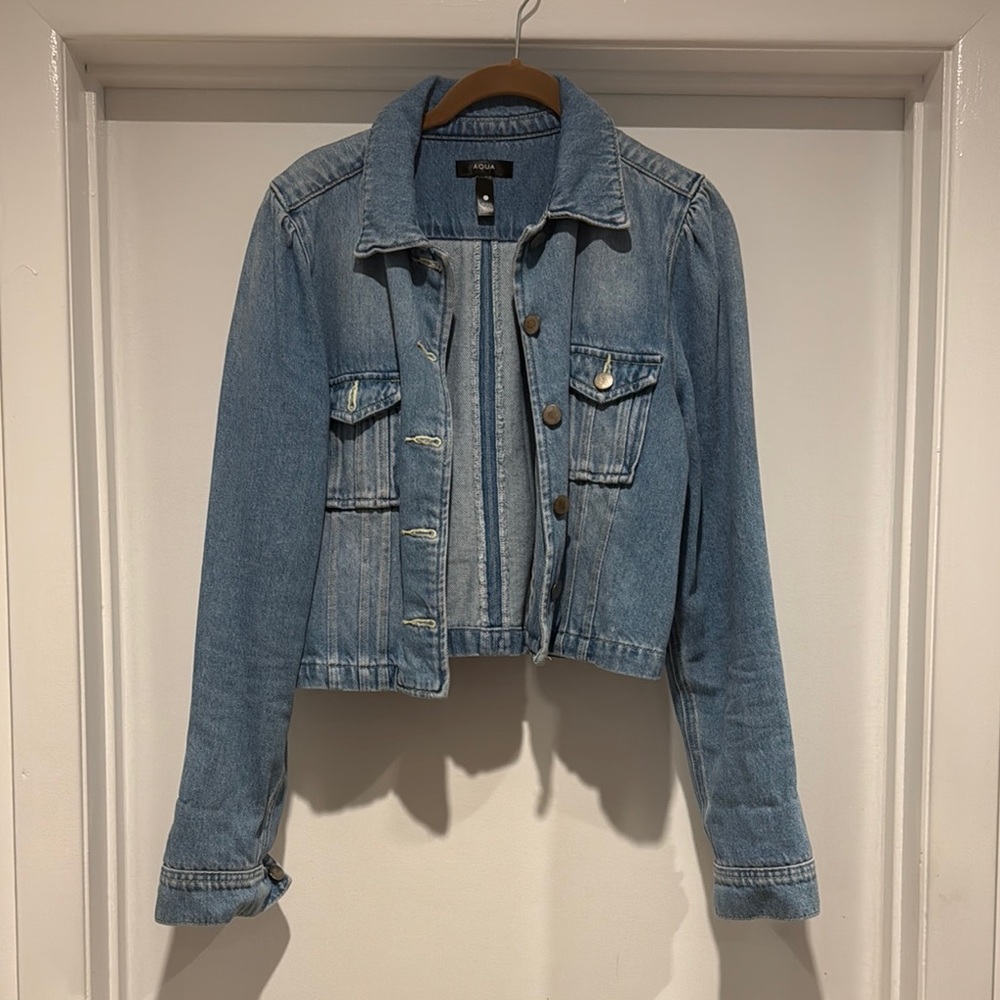 Aqua Blue Classic Jean Jacket Timeless Denim